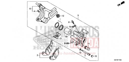 ETRIER DE FREIN ARRIERE Z125MAK de 2019